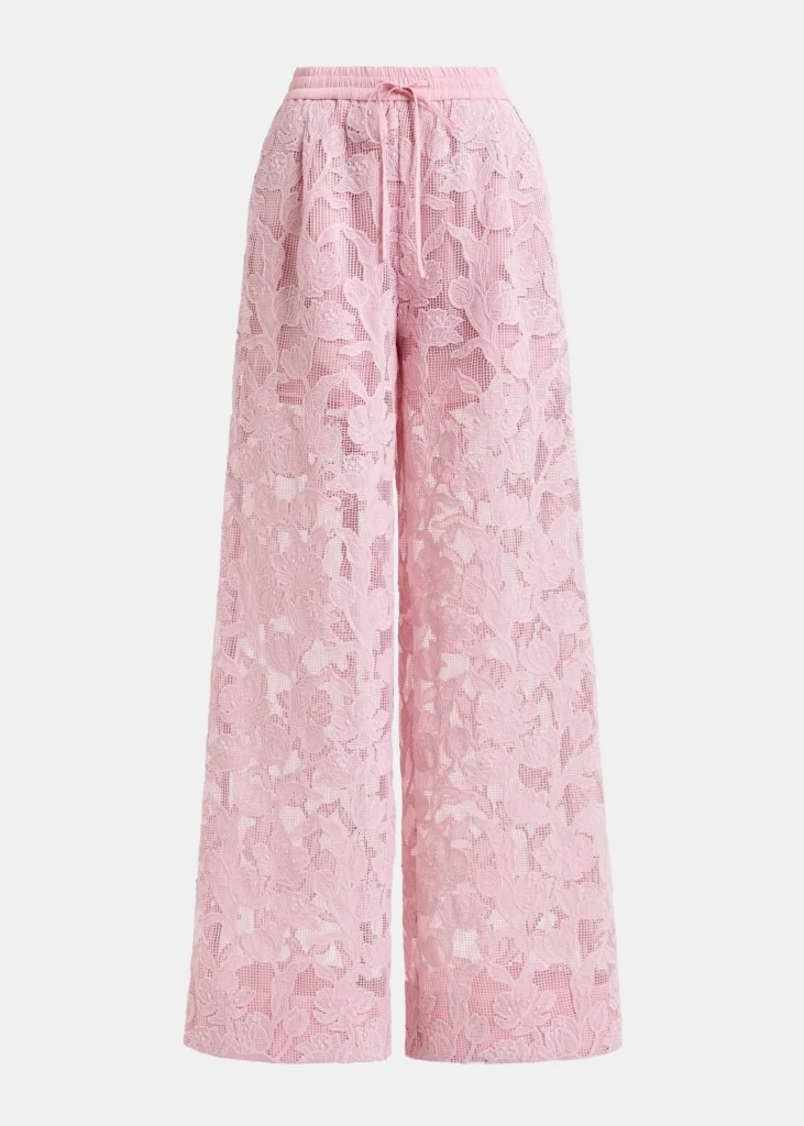 lace wide-leg pants