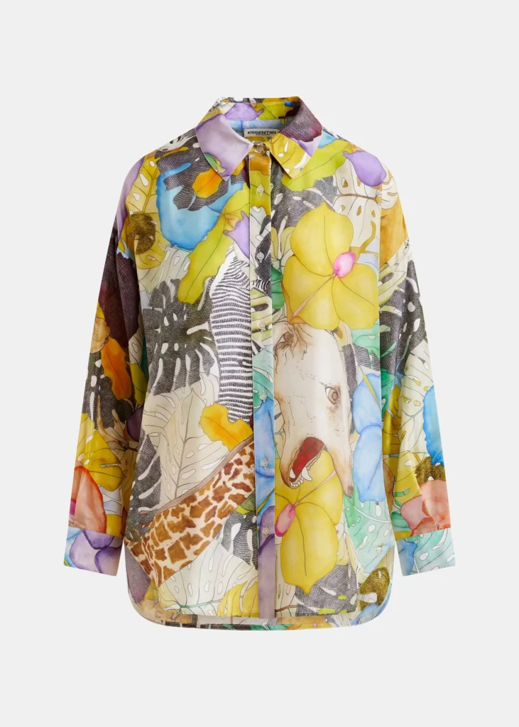 Multicolor silk shirt