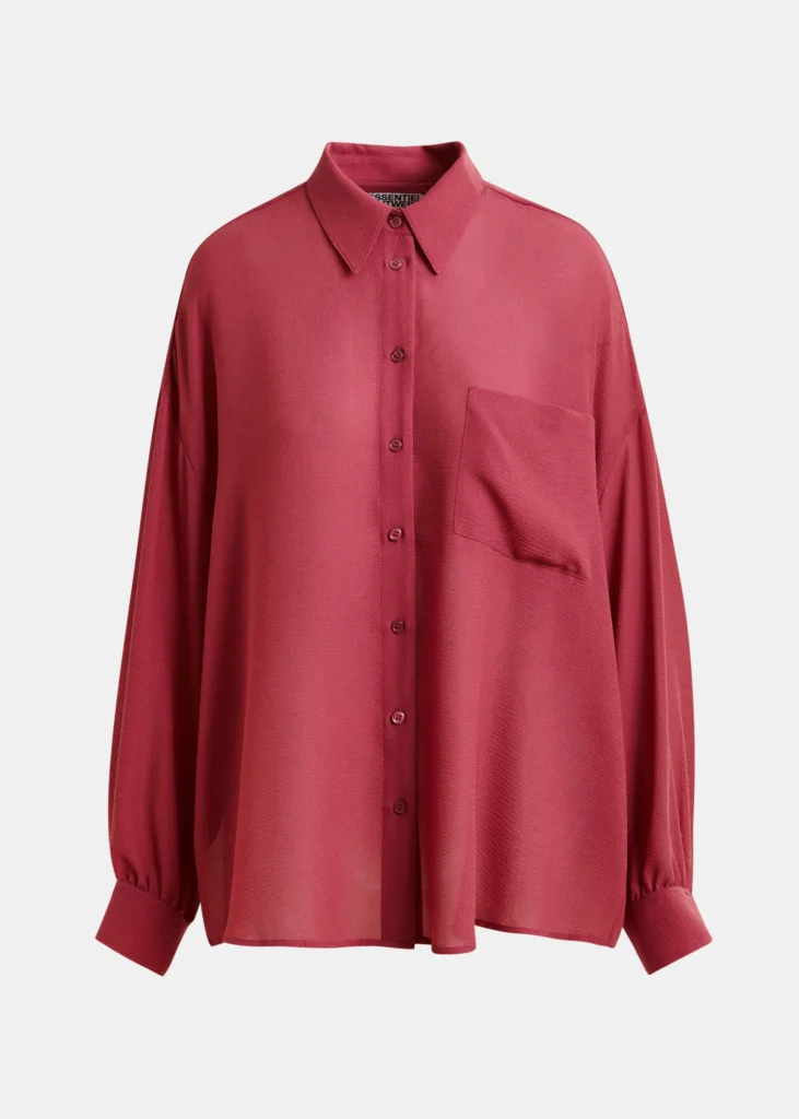 ruffle-sleeve shirt