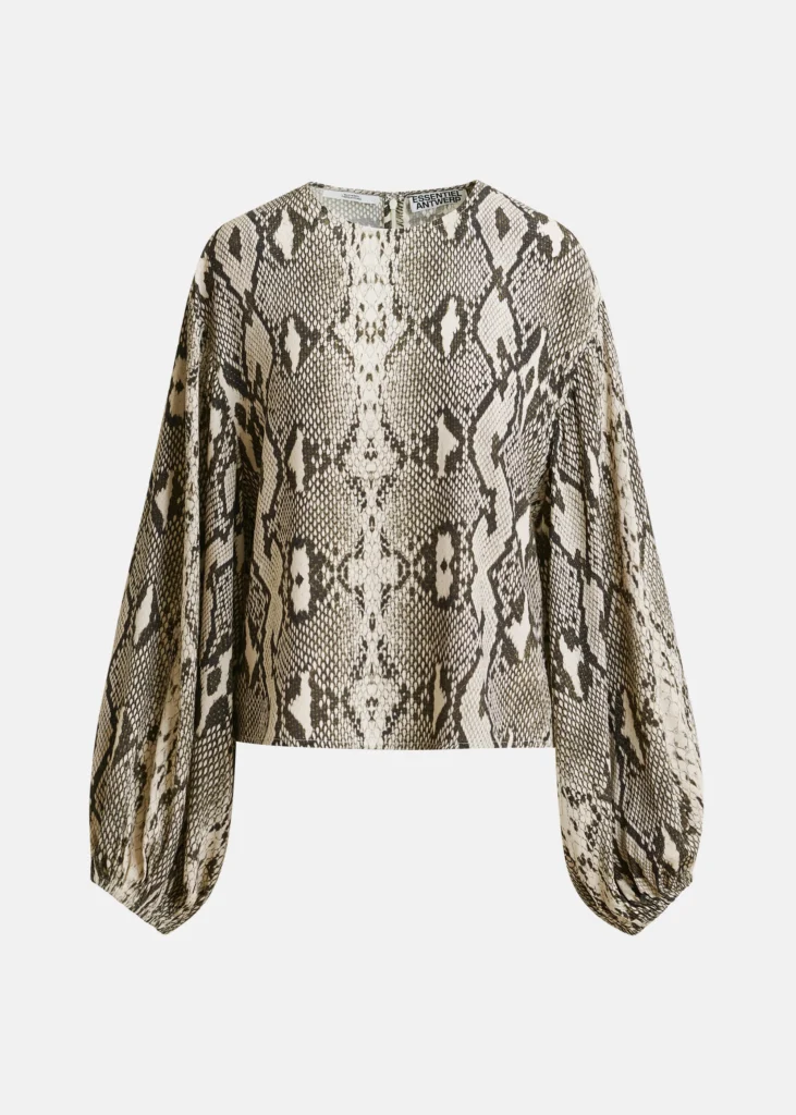 Top with puffed sleeves