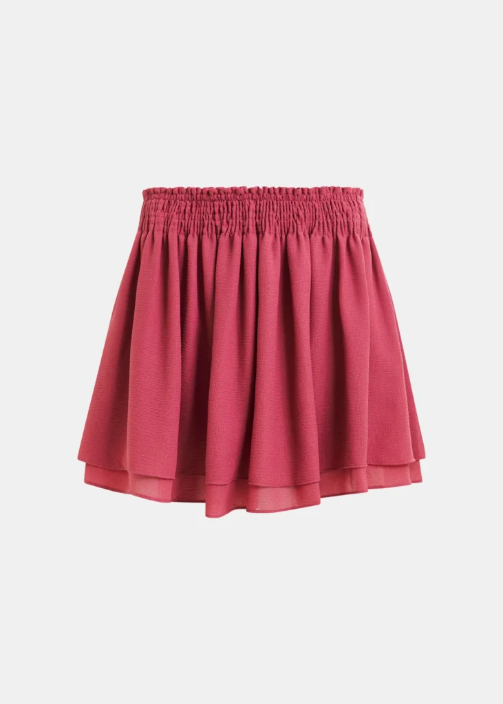 layered mini skirt